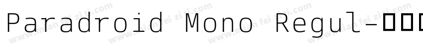 Paradroid Mono Regul字体转换